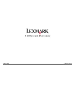 Preview for 1 page of Lexmark Pro710 series Quick Reference Manual