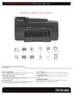 Lexmark Pro715 Specifications preview