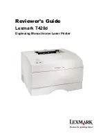 Lexmark T420d Reviewer'S Manual preview