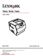 Lexmark T640 series User Manual preview