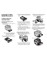 Preview for 1 page of Lexmark T642dtn Quick Reference