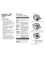 Lexmark T64x Clearing Jams Manual preview