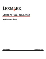 Preview for 1 page of Lexmark T650 Maintenance Manual