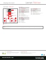 Preview for 6 page of Lexmark Ts654dn - Pr Mono Laserpr 55Ppm 256Mb Product Specifications