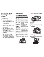 Lexmark W840 Clearing Jams Manual preview