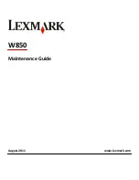 Lexmark W850 Maintenance Manual preview