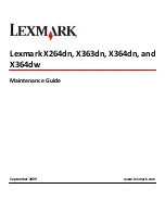 Preview for 1 page of Lexmark X264 Maintenance Manual