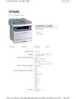 Preview for 1 page of Lexmark X264dn Specifications