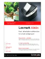 Preview for 1 page of Lexmark X342n Specifications