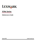 Lexmark X54 Series Maintenance Manual preview