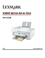 Preview for 1 page of Lexmark X5400 Series Fax Manual