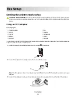 Preview for 9 page of Lexmark X5400 Series Fax Manual