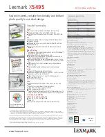 Preview for 2 page of Lexmark X5495 Specifications