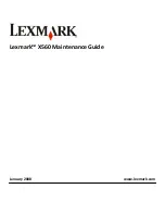 Lexmark X560 Maintenance Manual preview