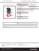 Preview for 8 page of Lexmark X650 Series Specifications