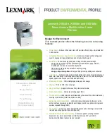 Preview for 1 page of Lexmark X654DE Quick Manual