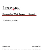 Lexmark X65X series Administrator'S Manual preview