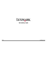 Lexmark X6650 - LEX ALL IN ONE PRINTER WIRELESS Networking Manual preview