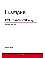 Preview for 1 page of Lexmark X73 - X 73 Color Inkjet Getting Started Manual