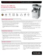 Lexmark X748dte Product Specification preview
