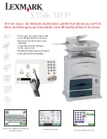 Preview for 1 page of Lexmark X750e Quick Manual