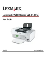 Preview for 1 page of Lexmark X7550 User Manual