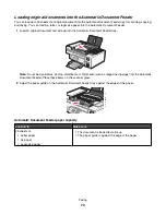 Preview for 73 page of Lexmark X7550 User Manual