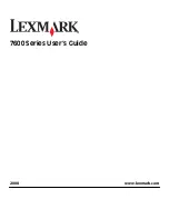 Lexmark X7675 User Manual preview