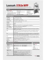 Предварительный просмотр 2 страницы Lexmark X782E Brochure & Specs