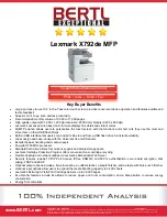 Preview for 1 page of Lexmark X792de Operation Instructions Manual