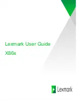 Preview for 1 page of Lexmark X86x User Manual