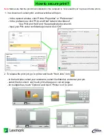 Preview for 2 page of Lexmark X86x User Manual