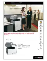 Lexmark X925de Specifications preview