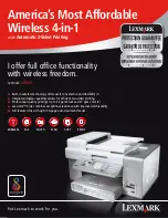 Lexmark x9350 Specifications preview