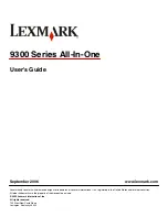 Lexmark x9350 User Manual preview