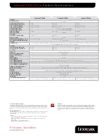 Preview for 8 page of Lexmark X950de Specifications