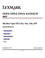 Lexmark XC2132 Service Manual preview