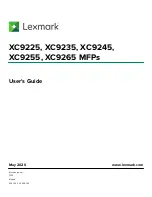 Lexmark XC9225 User Manual preview