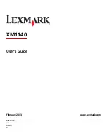 Предварительный просмотр 1 страницы Lexmark XM1140 User Manual