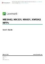 Lexmark XM1342 User Manual preview