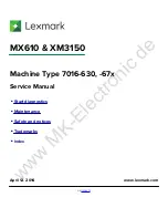 Lexmark XM3150 Service Manual preview