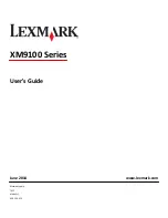 Preview for 1 page of Lexmark XM9100 Series User Manual