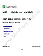 Lexmark XM91x5 Service Manual preview