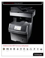 Preview for 1 page of Lexmark XS748de Brochure & Specs