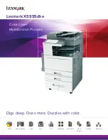 Lexmark XS955dhe Specifications preview