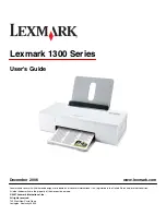 Lexmark Z1300 - Single Function Color Inkjet Printer User Manual предпросмотр