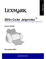 Lexmark Z65n User Manual preview