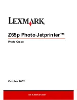 Lexmark Z65p User Manual предпросмотр