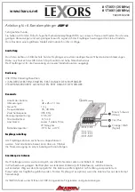 Preview for 1 page of Lexors MR-6 Instructions