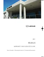 Lexus 2011 ES Warranty And Services Manual preview